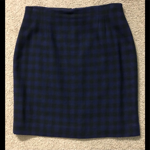 Jones New York Plaid Skirt Sz 16 Cozy soft 92% Worsted Wool Classic Pencil Tweed - Picture 1 of 11